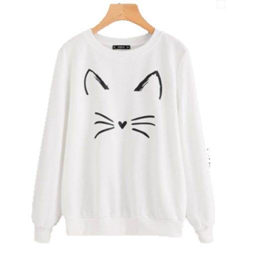 Cat Face Sweatshirt