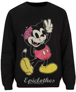 Drop dead kitty mouse sweater