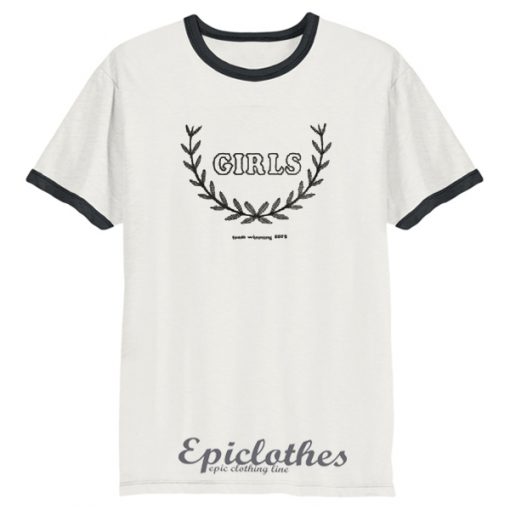 Girls, team winning 2015 ringer t-shirt