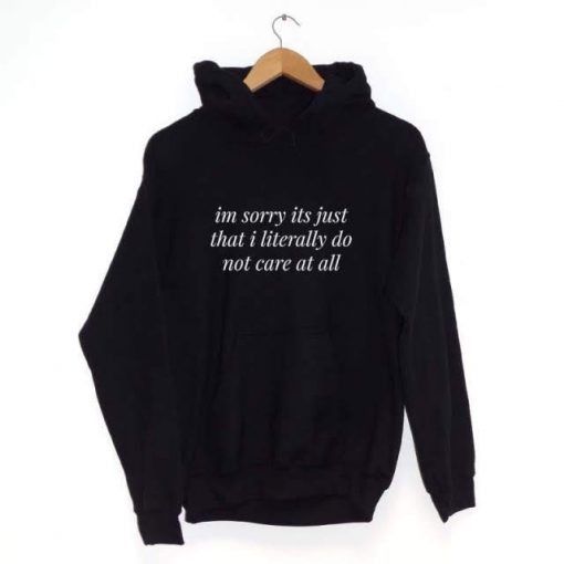 Literally don't care pullover Hoodie