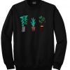 Plants Embroidery Soft Sweatshirt
