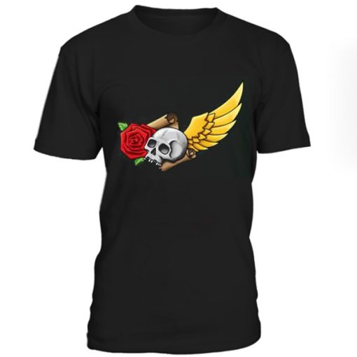 Skull and rose t-shirt - Copy