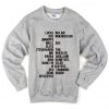 Stranger Things Cast List Sweatshirt