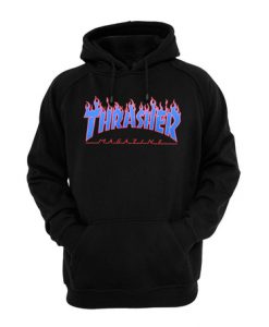Thrasher Blue Flame Logo Hoodie