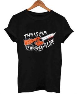 Thrasher Scarred 4 Life t shirt