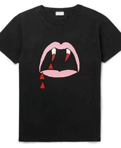 Vampire Fangs Blood Luster Mouth T-shirt