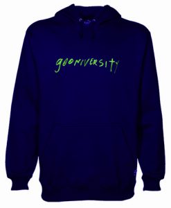 Gooniversity font hoodie pullover