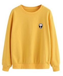 alien pocket logo sweatshirt yellow