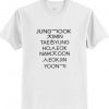 Jung Kook Korean Quote T Shirt