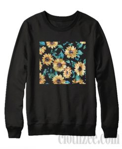 Sun Flowers Print Sweatshirt