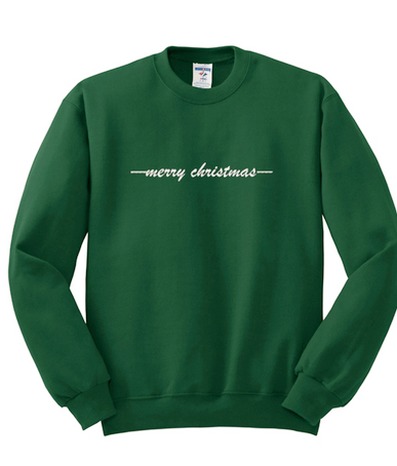 Merry Christmas Green Sweatshirt