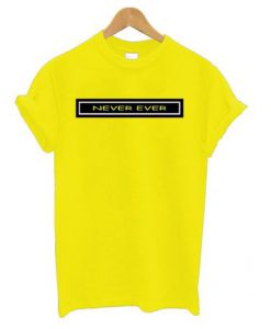 Never Ever Logo T shirt yellow