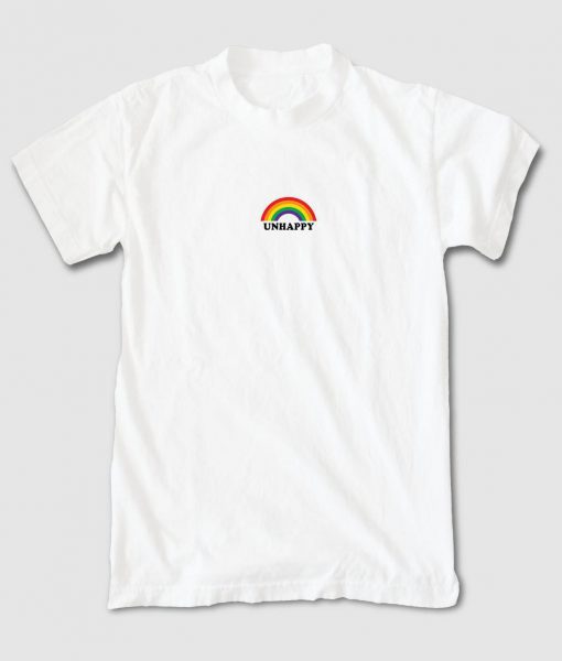 unhappy rainbow shirt white