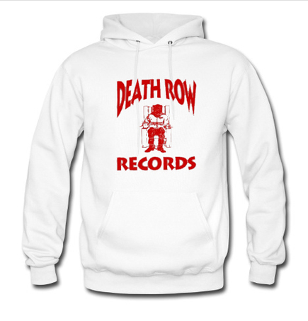 death row records hoodie blue