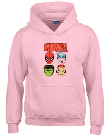 pink marvel hoodie