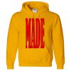 MADE font hoodie yellow