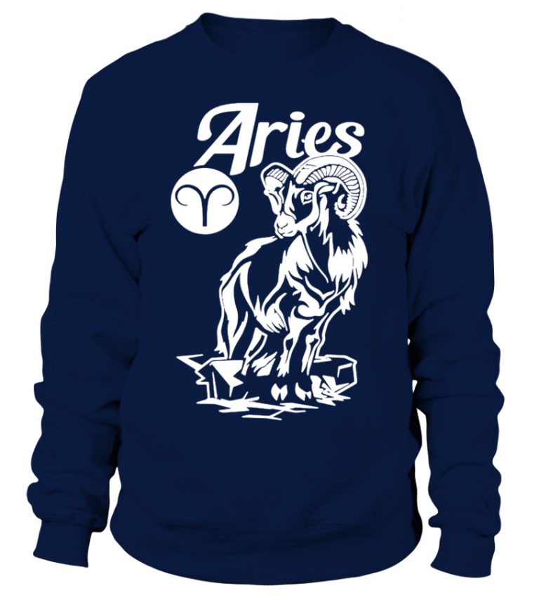 Aries Zodiac Blue Sweatshirt