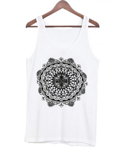 Bonnie Ethnic Print Halter Tie Tanktop