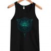 Lotus Flower of Life Mandala in Geometric Triangle Tank-top