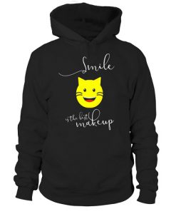 emoji cat kitty cat smile best make up Hoodie