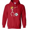 Dabbing Pumpkin Skeleton Soccer Hoodie