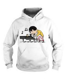 Freddie Peanuts Playing Piano Hoodie Pullover