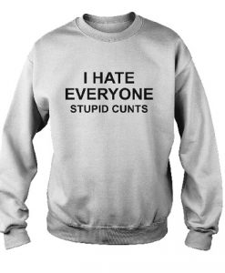 I Hate Everyone Stupid Cunts Sweatshirt