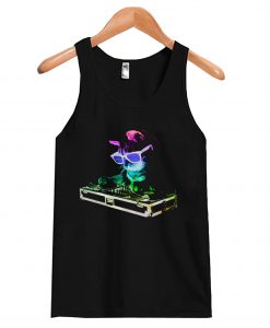 Rainbow DJ Kitty Tank top