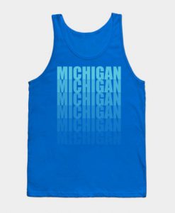 Michigan Gradient in Teal Tank Top