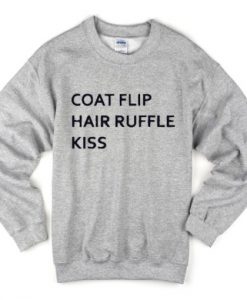 Coat Flip Hair Ruffle Kiss Sweatshirt