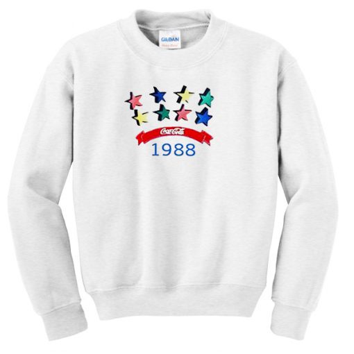 Coca Cola Rainbow Stars 1988 Sweatshirt