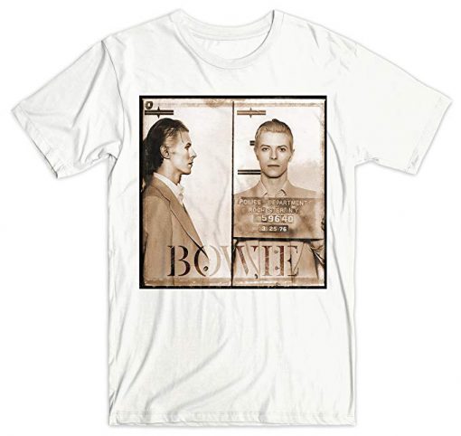 David Bowie Star 1975 Mugshot T Shirt