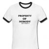 Properti Of Nobody Ringer T Shirt