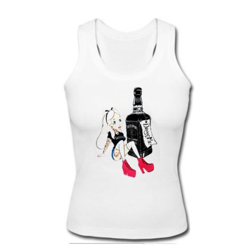 alice in wonderland drink me jack daniel tanktop