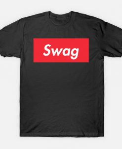 swag red box Logo t shirt