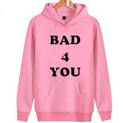 Bad 4 You Font Hoodie