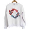 Koi Fish Yin Yang Graphic Sweatshirt