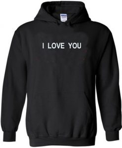 I Love You Font Hoodie Black