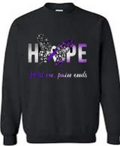 Butterfly hope hold on pain ends shirt