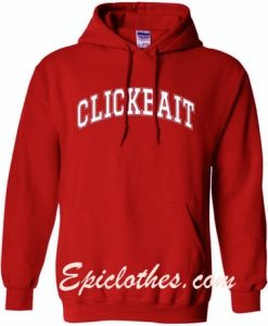 clickbait red Hoodie pullover