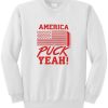 America Puck Yeah Hockey Flag Sweatshirt