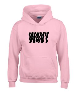 Wavy Pink Hoodie Pullover