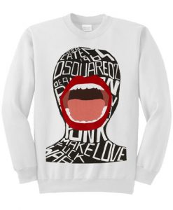 dsquared2 mouth sweatshirt