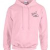 girl gang pocket logo hoodie