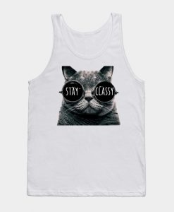 stay classy Cat Sunglasses Tank Top
