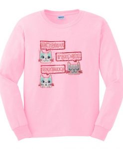 feeline sleepy it’s paw sible sweatshirt