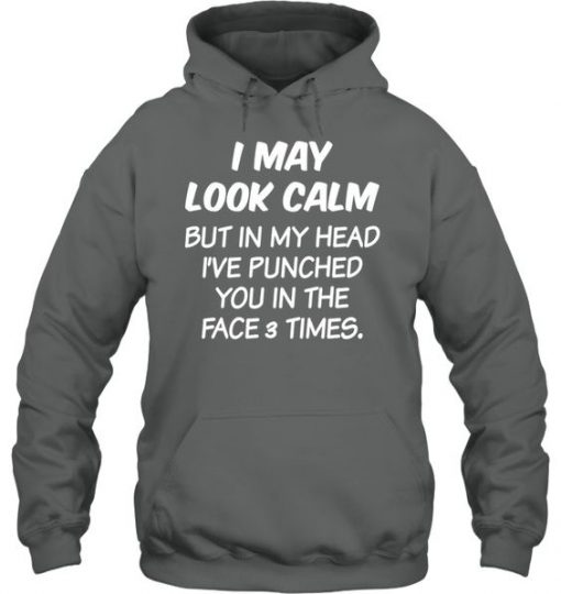 I May Look Calm But in My Head Hoodie