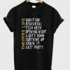 Theatre life List T Shirt