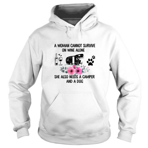 A Woman Cannot Survive On Wine Alone Hoodie