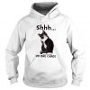 Black Cat Shhh No One Cares Hoodie